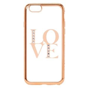 Rose Gold Clear Love Phone Case